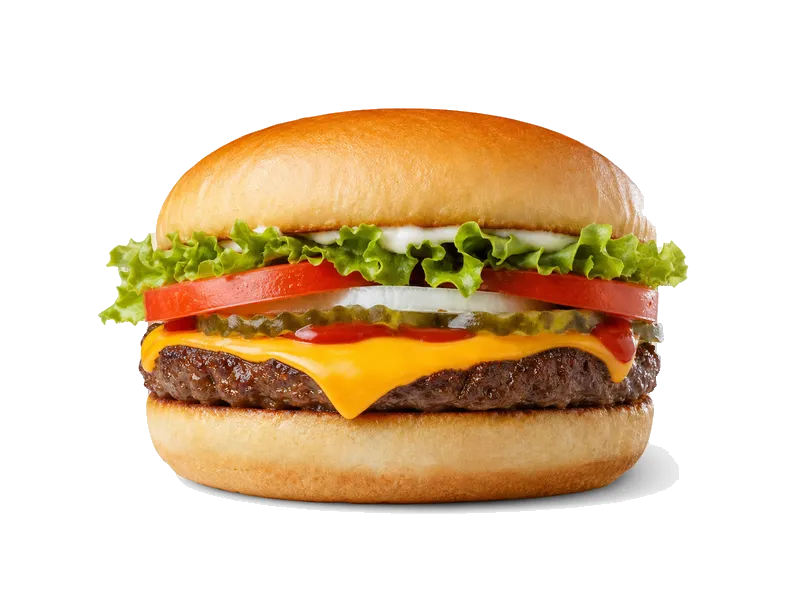 Cheeseburger podwójny – białko 15g, kalorie 280 kcal, węglowodany i tłuszcz na 100g | zdrowe odżywianie