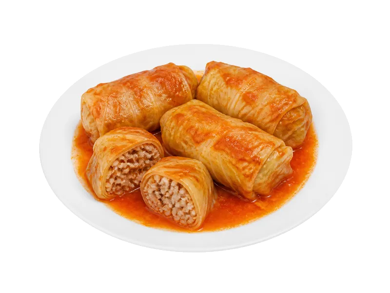 Gołąbki z ryżem i mięsem – białko 6.7g, kalorie 108 kcal, węglowodany i tłuszcz na 100g | zdrowe odżywianie