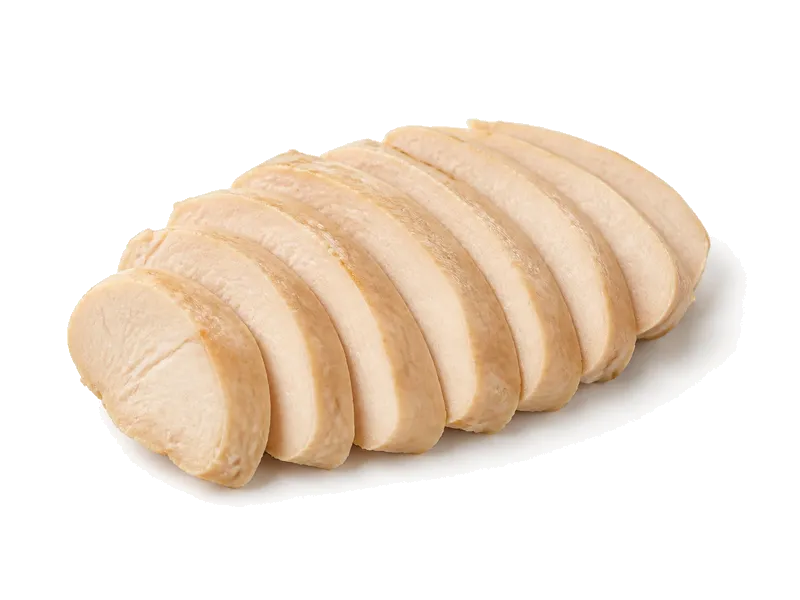 Kurczak (pierś duszona) – białko 29g, kalorie 151 kcal, węglowodany i tłuszcz na 100g | zdrowe odżywianie