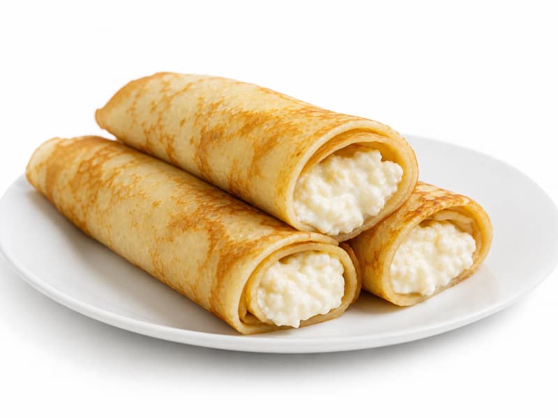 Naleśniki z twarogiem – białko 9g, kalorie 168 kcal, węglowodany i tłuszcz na 100g | zdrowe odżywianie