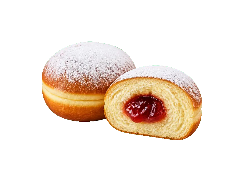 Pączek z nadzieniem – białko 6g, kalorie 421 kcal, węglowodany i tłuszcz na 100g | zdrowe odżywianie