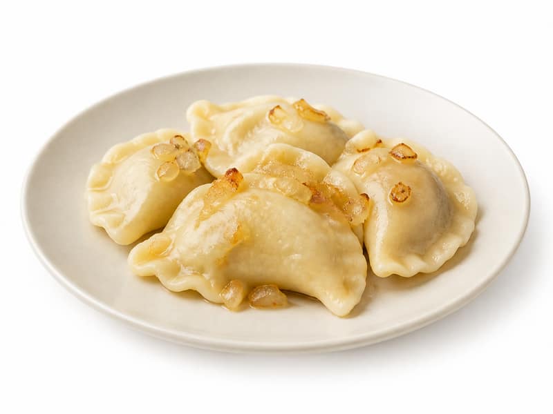 Pierogi ruskie (8 szt.) – białko 6g, kalorie 175 kcal, węglowodany i tłuszcz na 100g | zdrowe odżywianie