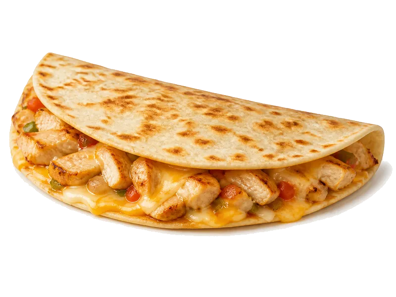 Quesadilla z kurczakiem – białko 14g, kalorie 235 kcal, węglowodany i tłuszcz na 100g | zdrowe odżywianie