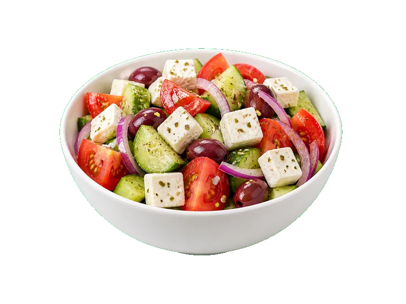 Sałatka grecka – białko 4g, kalorie 95 kcal, węglowodany i tłuszcz na 100g | zdrowe odżywianie