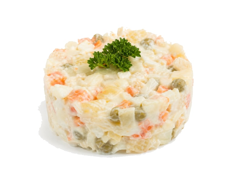 Sałatka jarzynowa – białko 3g, kalorie 125 kcal, węglowodany i tłuszcz na 100g | zdrowe odżywianie