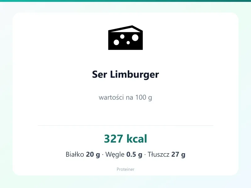 Ser Limburger – białko 20g, kalorie 327 kcal, węglowodany i tłuszcz na 100g | zdrowe odżywianie