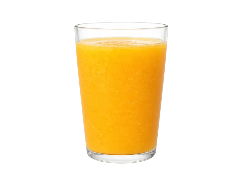 Sok 100% pomarańcza z miąższem – białko 0.6g, kalorie 43 kcal, węglowodany i tłuszcz na 100g | zdrowe odżywianie