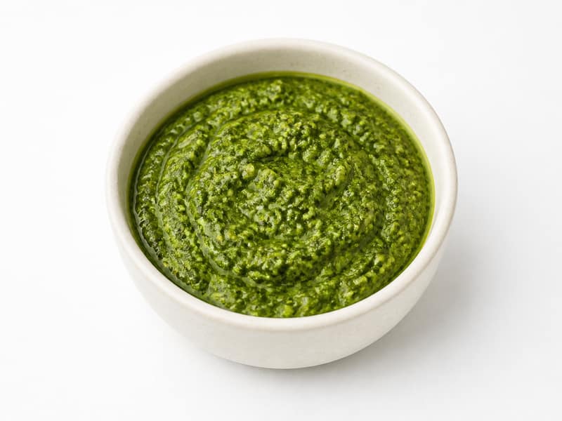 Sos pesto (zielone) – białko 5g, kalorie 450 kcal, węglowodany i tłuszcz na 100g | zdrowe odżywianie