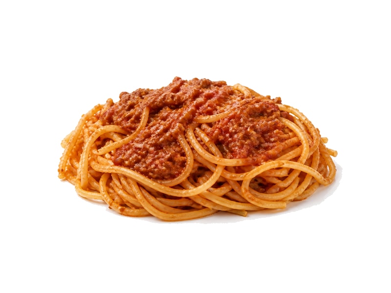 Spaghetti Bolognese – białko 6.5g, kalorie 132 kcal, węglowodany i tłuszcz na 100g | zdrowe odżywianie