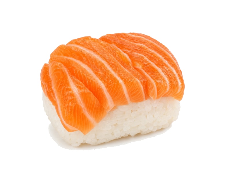 Sushi maki z łososiem – białko 7g, kalorie 155 kcal, węglowodany i tłuszcz na 100g | zdrowe odżywianie