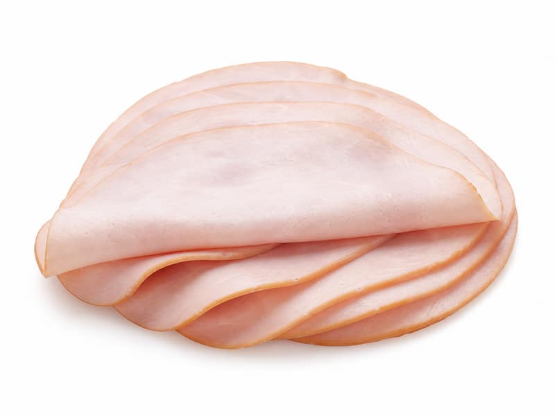 Szynka drobiowa – białko 18g, kalorie 98 kcal, węglowodany i tłuszcz na 100g | zdrowe odżywianie