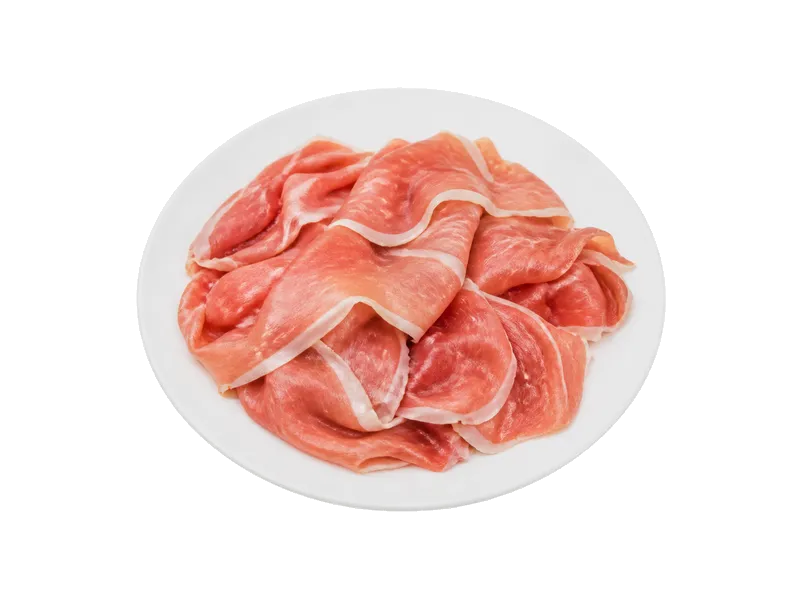 Szynka parmeńska Carpaccio – białko 27.5g, kalorie 222 kcal, węglowodany i tłuszcz na 100g | zdrowe odżywianie