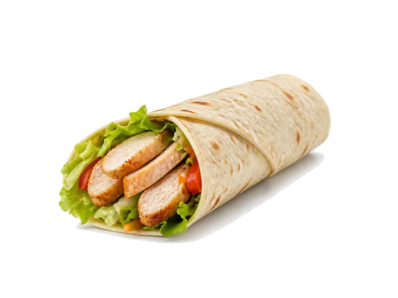 Wrap z kurczakiem – białko 13g, kalorie 210 kcal, węglowodany i tłuszcz na 100g | zdrowe odżywianie