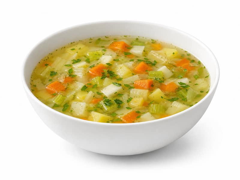 Zupa jarzynowa – białko 1.2g, kalorie 32 kcal, węglowodany i tłuszcz na 100g | zdrowe odżywianie