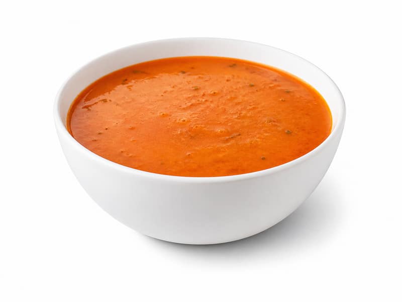 Zupa pomidorowa – białko 1.5g, kalorie 42 kcal, węglowodany i tłuszcz na 100g | zdrowe odżywianie