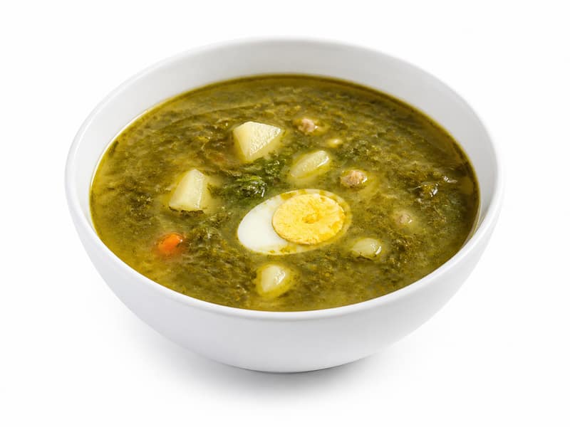 Zupa szczawiowa – białko 2.5g, kalorie 48 kcal, węglowodany i tłuszcz na 100g | zdrowe odżywianie